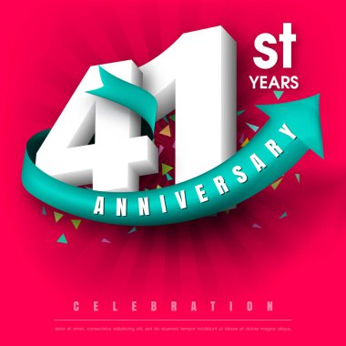 Yıldönümü Amblemler şablon tasarımı