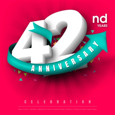 Yıldönümü Amblemler şablon tasarımı