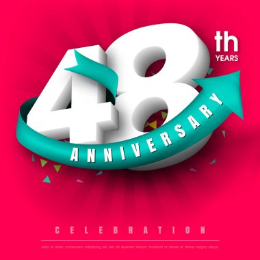 Yıldönümü Amblemler şablon tasarımı