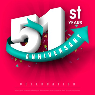 Yıldönümü Amblemler şablon tasarımı