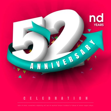 Yıldönümü Amblemler şablon tasarımı