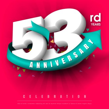 Yıldönümü Amblemler şablon tasarımı