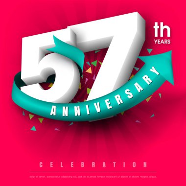 Yıldönümü Amblemler şablon tasarımı