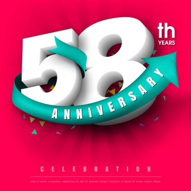 Yıldönümü Amblemler şablon tasarımı