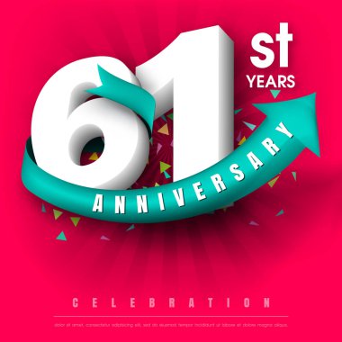 Yıldönümü Amblemler şablon tasarımı