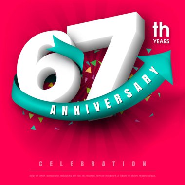 Yıldönümü Amblemler şablon tasarımı