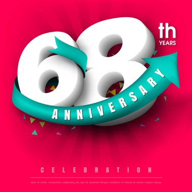 Yıldönümü Amblemler şablon tasarımı