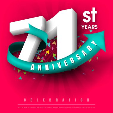 Yıldönümü Amblemler şablon tasarımı