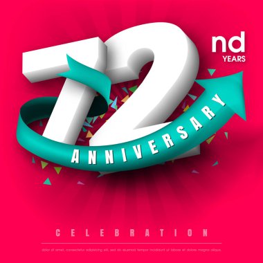 Yıldönümü Amblemler şablon tasarımı