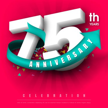 Yıldönümü Amblemler şablon tasarımı