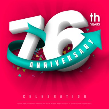 Yıldönümü Amblemler şablon tasarımı