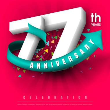 Yıldönümü Amblemler şablon tasarımı