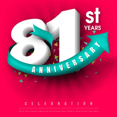 Yıldönümü Amblemler şablon tasarımı