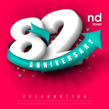 Yıldönümü Amblemler şablon tasarımı