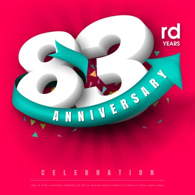 Yıldönümü Amblemler şablon tasarımı