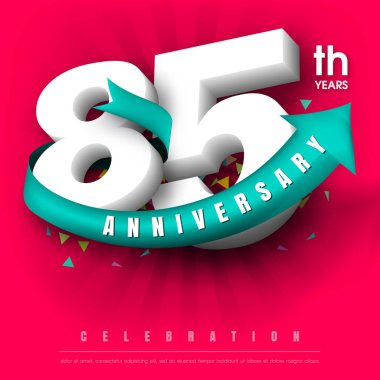 Yıldönümü Amblemler şablon tasarımı