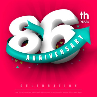 Yıldönümü Amblemler şablon tasarımı