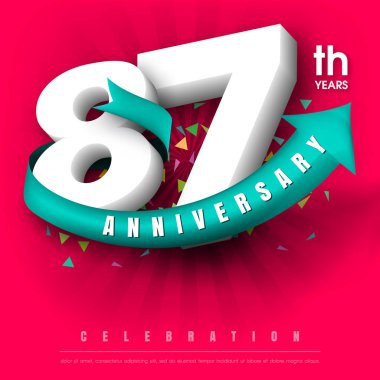 Yıldönümü Amblemler şablon tasarımı