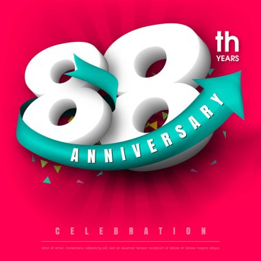 Yıldönümü Amblemler şablon tasarımı