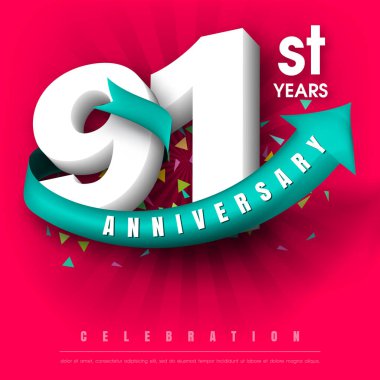 Yıldönümü Amblemler şablon tasarımı