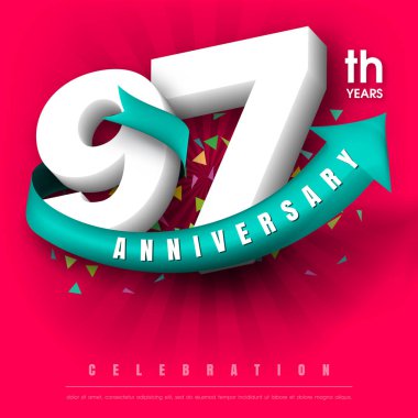 Yıldönümü Amblemler şablon tasarımı