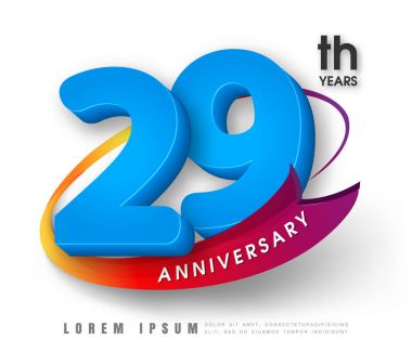 Anniversary emblems template design clipart