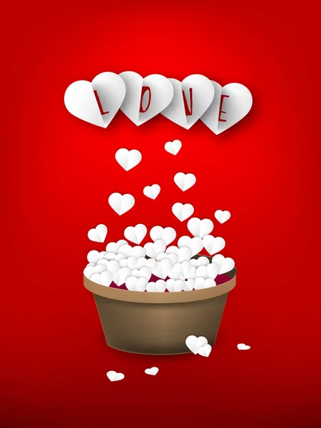 Tarjeta de invitación feliz día de San Valentín — Vector de stock