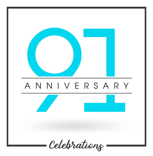 Anniversary emblems template design — Stock Vector