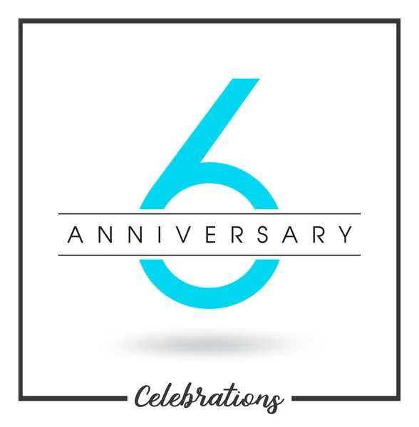 Anniversary emblems template design — Stock Vector