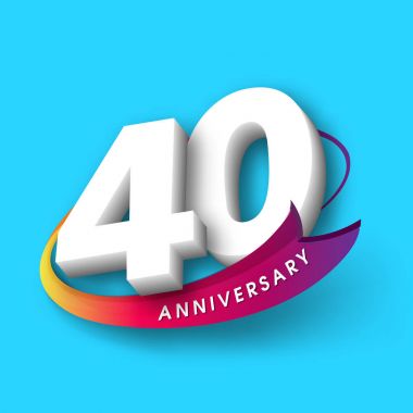 Yıldönümü Amblemler 40 yıldönümü şablon tasarımı