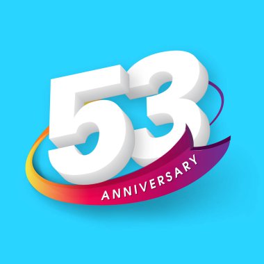 Yıldönümü Amblemler 53 Yıldönümü şablon tasarımı