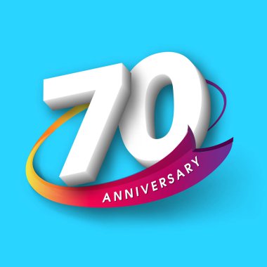 Yıldönümü Amblemler 70 yıldönümü şablon tasarımı