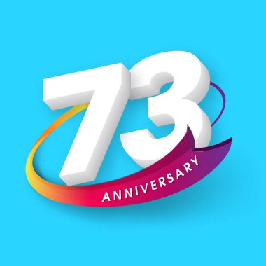 Yıldönümü Amblemler 73 yıldönümü şablon tasarımı