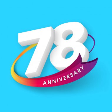 Yıldönümü Amblemler 78 yıldönümü şablon tasarımı