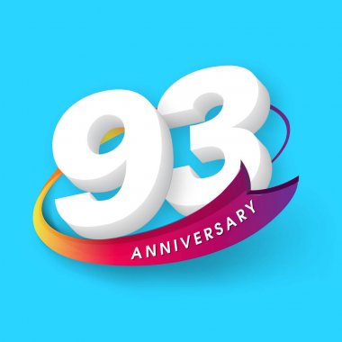Yıldönümü Amblemler 93 yıldönümü şablon tasarımı