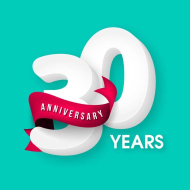 Yıldönümü Amblemler 30 yıldönümü şablon tasarımı