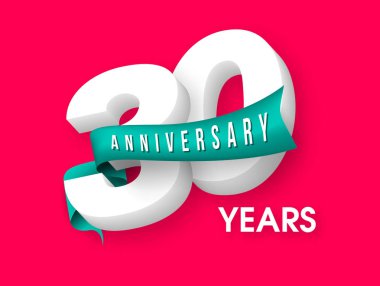 Yıldönümü Amblemler 30 yıldönümü şablon tasarımı