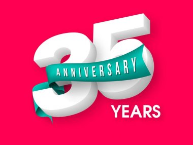 Yıldönümü Amblemler 35 yıldönümü şablon tasarımı