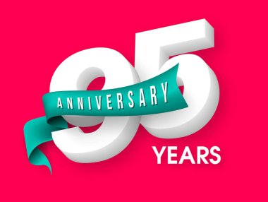 Yıldönümü Amblemler 95 yıldönümü şablon tasarımı