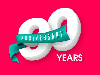 Yıldönümü Amblemler 90 yıldönümü şablon tasarımı