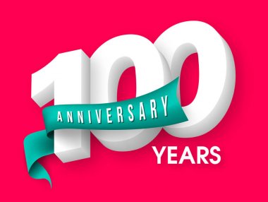 Yıldönümü Amblemler 100 yıldönümü şablon tasarımı