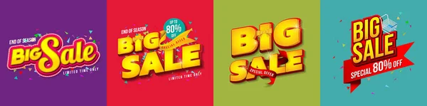 Set of Sale banner template design, Big sale special up to 80% o