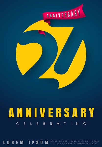 Юбилейные эмблемы 27-й годовщины дизайн шаблона. Creative des
