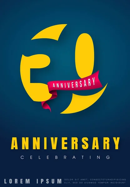 Anniversary emblem 30 årsjubileum malldesign. Kreativa des — Stock vektor