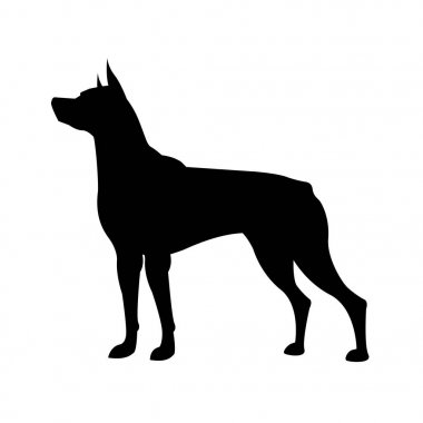 köpek siluet. Vektör çizim.