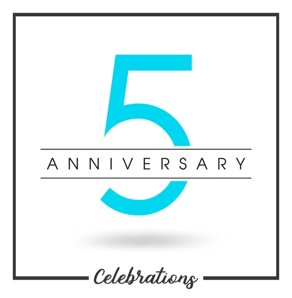 Anniversary emblems template design — Stock Vector