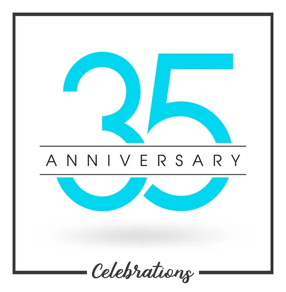 Anniversary emblems template design — Stock Vector