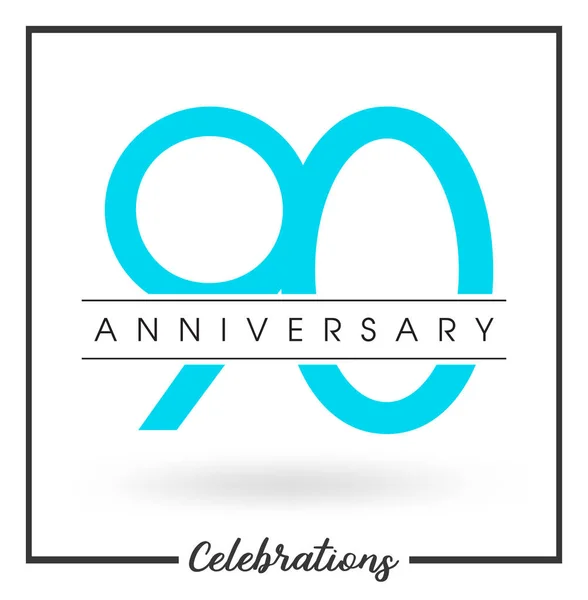 Anniversary emblems template design — Stock Vector