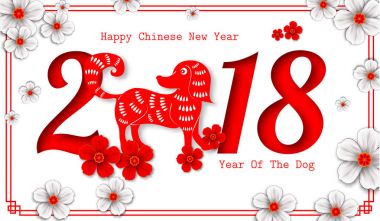 Fo 2018 Çin yeni yılı kağıt kesme yıl köpek vektör tasarımı