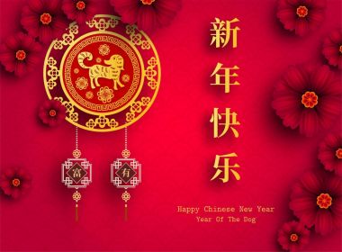 Fo 2018 Çin yeni yılı kağıt kesme yıl köpek vektör tasarımı